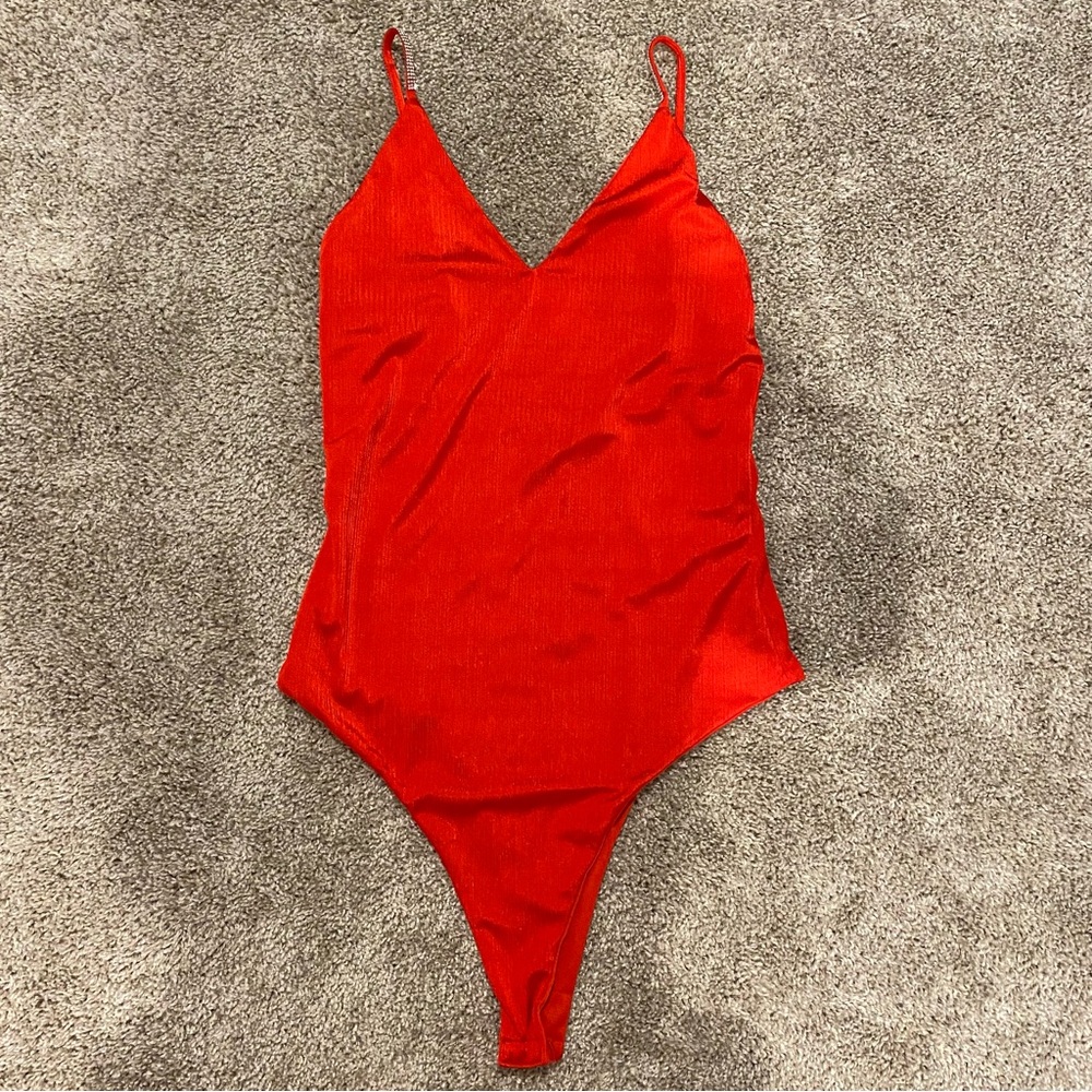 Women’s Red Bodysuit Top